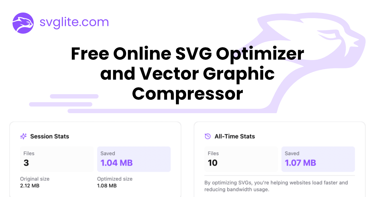 SVGlite — Free Online SVG Optimizer and Vector Graphics Compressor